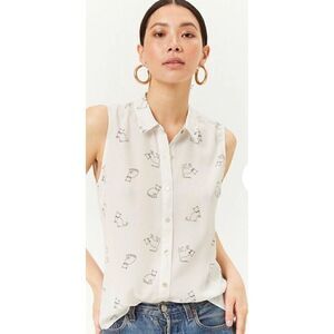 Forever 21 Kitten Blouse Size Medium